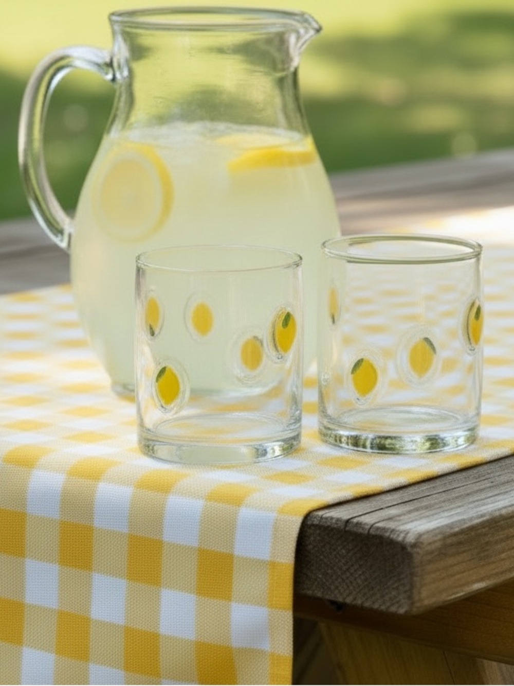Pandex 14 oz. Icon Lemon Juice Glasses Lowball Tumblers Set Of 2 Hand Blown